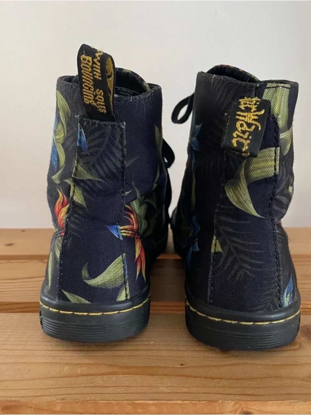 Dr. Martens Doc Martens Hackney Tropical Floral High Top Canvas Boots 6